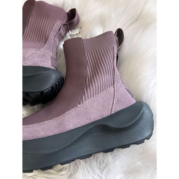 The North Face Women's Halseigh Knit Waterproof Snow Boots Light Mauve Size 7 pu - Picture 2 of 7